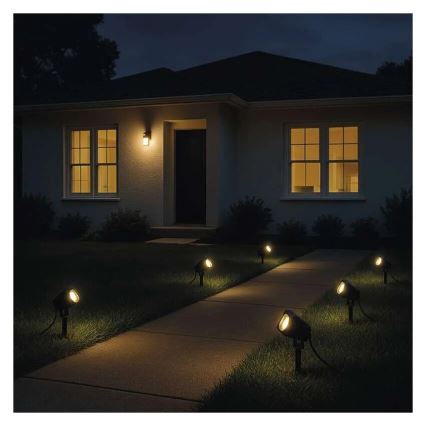 SETTI 4x LED RGBIC Himmennettävä ulko lamppu LED/7W/230V 3000-6500K IP65 Wi-Fi Tuya