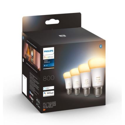 SETTI 4xLED himmennettävä polttimo Philips Hue WHITE AMBIANCE E27/6W/230V 2200-6500K