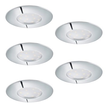 SETTI 5x Himmennettävä riippuva LED-kattovalaisin 1xLED/4,5W/230V kiiltävä kromi