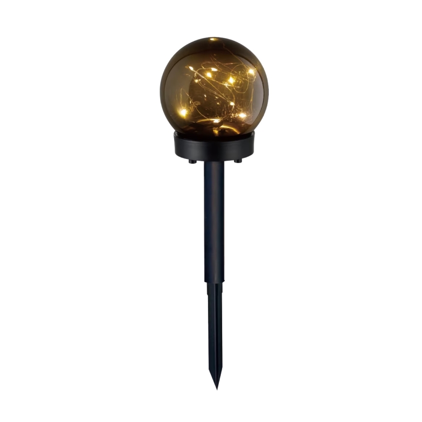 SETTI 5x LED-aurinkolamppu 5xLED/0,12W/1,2V 3000K IP44 musta