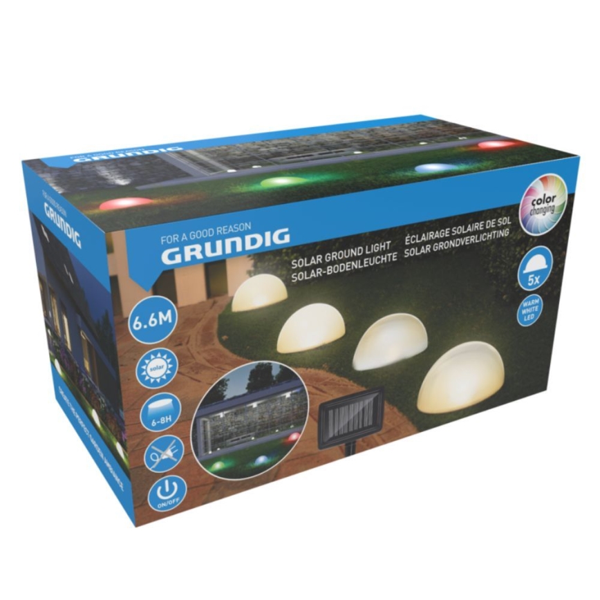SETTI 5x LED-aurinkovalaistus LED/1,2V monivärinen