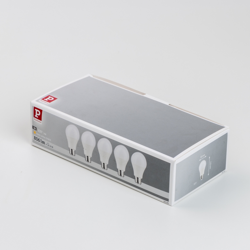 SETTI 5x LED-polttimo A60 E27/9W/230V 2700K - Paulmann 28780