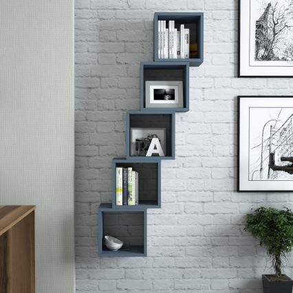 SETTI 5x Seinähylly BOX sininen