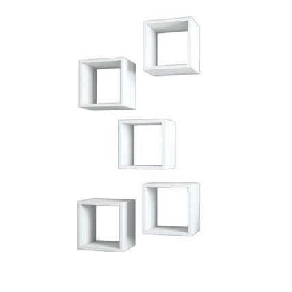SETTI 5x Seinähylly BOX valkoinen