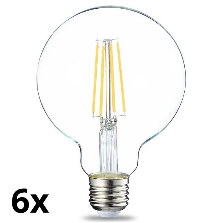 SETTI 6x Himmennettävä LED-polttimo VINTAGE G93 E27/8W/230V 2700K