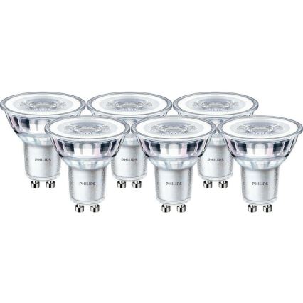 SETTI 6x LED-polttimo Philips GU10/4,6W/230V 2700K