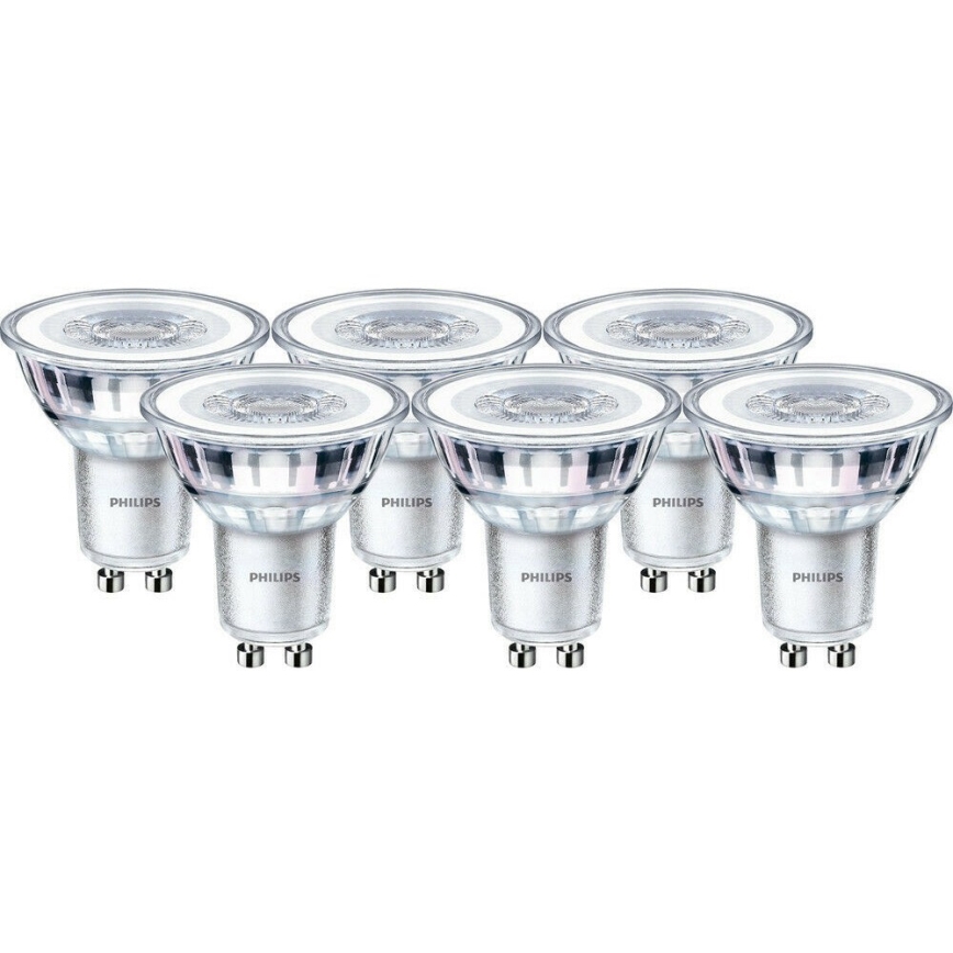 SETTI 6x LED-polttimo Philips GU10/4,6W/230V 2700K