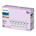 SETTI 6x LED-polttimo Philips GU10/4,6W/230V 2700K