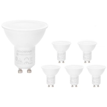 SETTI 6x LED RGBW himmennettävä polttimo MESH GU10/6,5W/230V 2700-6500K + kaukosäädin - Aigostar