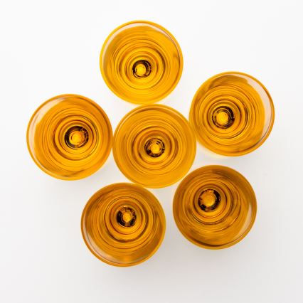 Setti 6x shottilasi 25 mm läpinäkyvä keltainen