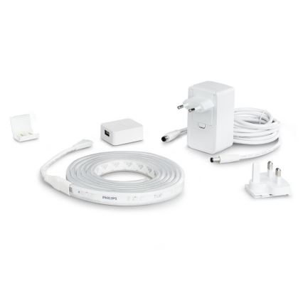 SETTI - LED RGBW Himmennettävä nauha Philips Hue WHITE AND COLOR AMBIANCE 2m LED/20W/230V + nauha 1m LED/11W/12V