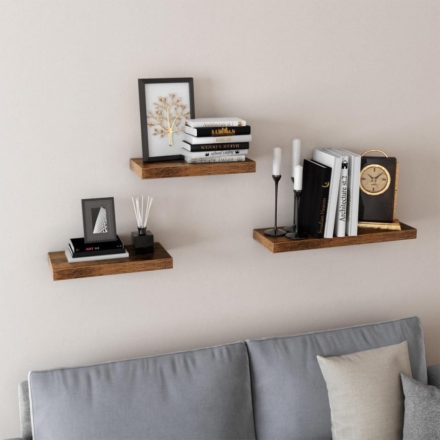 SHELFY-seinähylly, ruskea