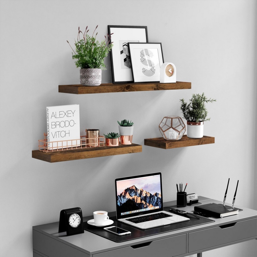 SHELFY-seinähylly, ruskea