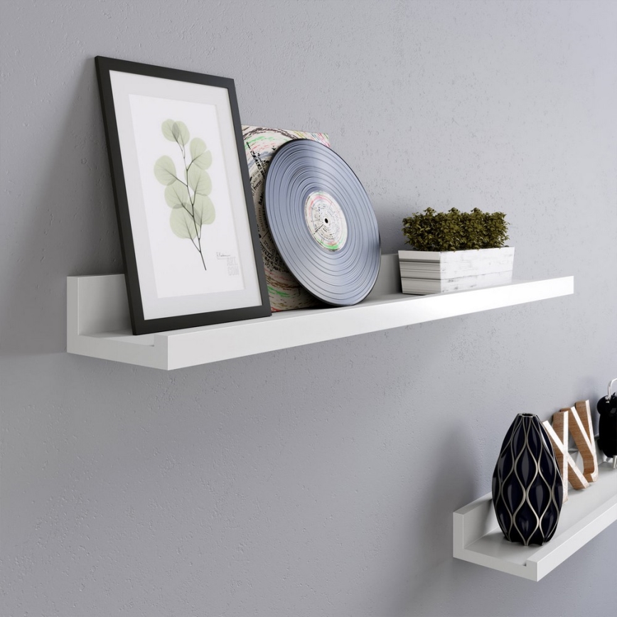 SHELFY-seinähyllysetti, 2 kpl, valkoinen