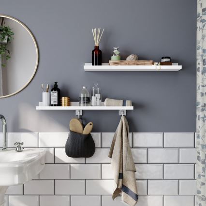 SHELFY-seinähyllysetti, 2 kpl, valkoinen