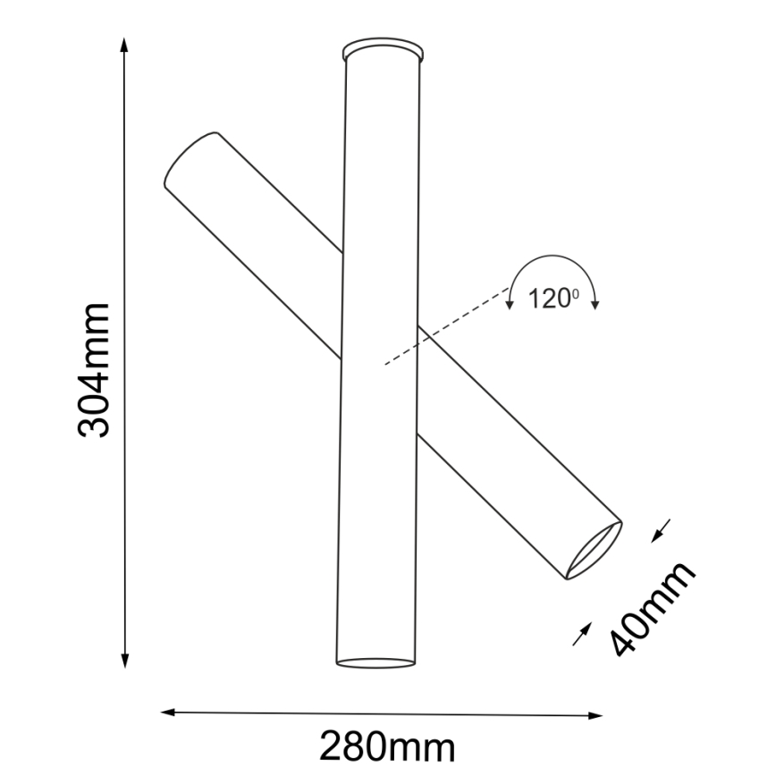Shilo - Kohdevalo 1xGU10-MR11/15W/230V musta
