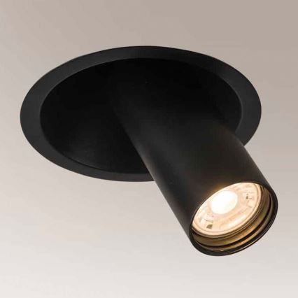Shilo - Upotettu kohdevalo 1xGU10/MR11/15W/230V halkaisija 11 cm musta