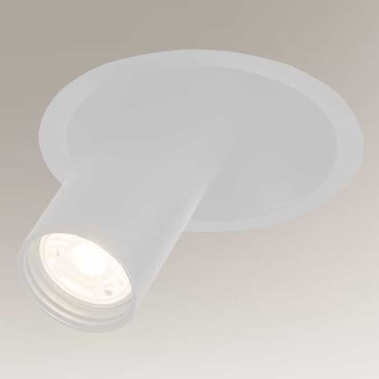 Shilo - Upotettu kohdevalo 1xGU10/MR11/15W/230V halkaisija 11 cm valkoinen