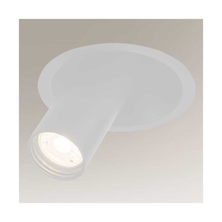 Shilo - Upotettu kohdevalo 1xGU10/MR11/15W/230V halkaisija 11 cm valkoinen