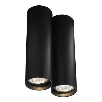 Shilo - Kattovalo 2xGU10/15W/230V 20 cm musta
