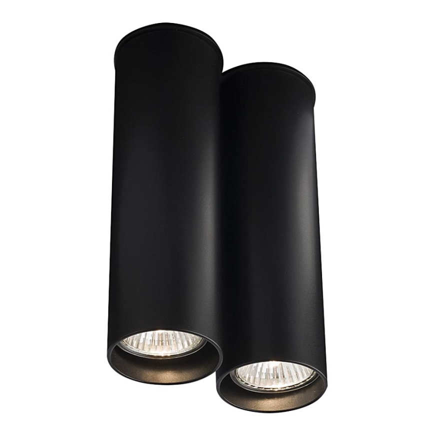 Shilo - Kattovalo 2xGU10/15W/230V 20 cm musta