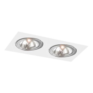 Shilo - Upotettava valo 2xGU10/15W/230V valkoinen