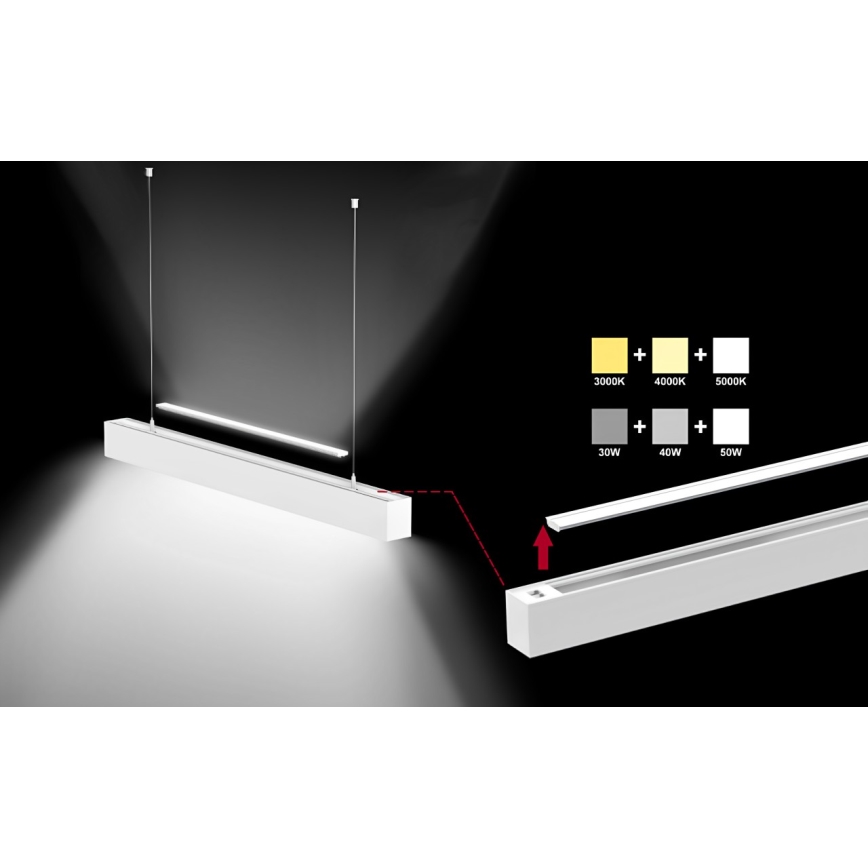 Sinclair - LED-kattovalaisin LSM LED/40W/230V 3000K/4000K/5000K 120 cm hopea