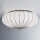 SIRU - Kattovalo GIOVE 3xE27/60W/230V halkaisija 48 cm mattakromi/valkoinen Venetsialaista lasia