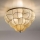SIRU - Kattovalo POUFF 3xE27/60W/230V kiiltävä kromi/beige Venetsialaista lasia