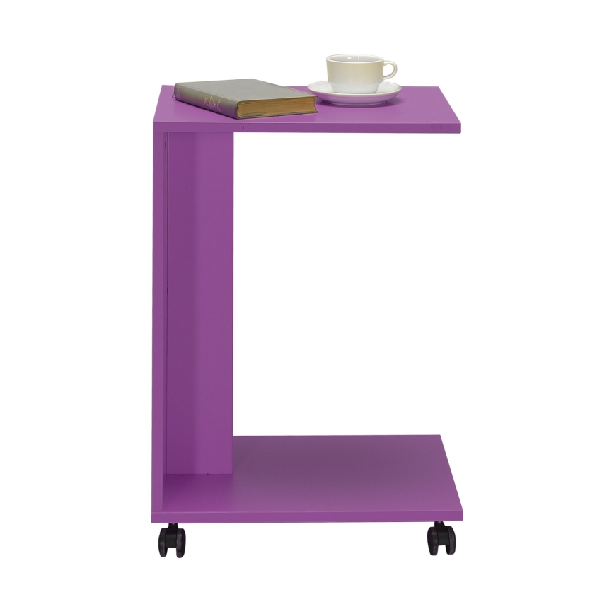Sivupöytä 65x35 cm violetti