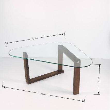 Sivupöytä CAM 41x96 cm ruskea/läpinäkyvä