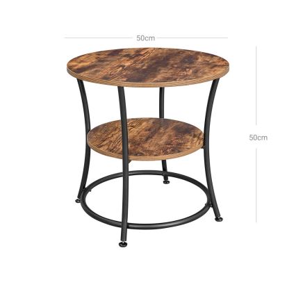 Sivupöytä ELDUR ruskea/musta