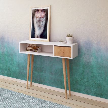 Sivupöytä KIOGI 94x100 cm valkoinen/beige