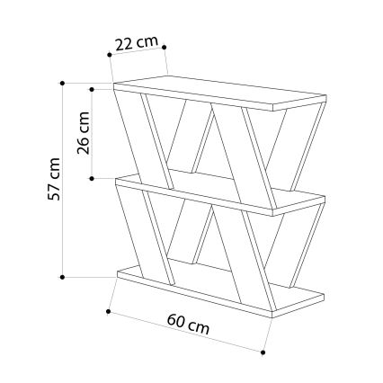 Sivupöytä LAZENA 57x60 cm antrasiitti