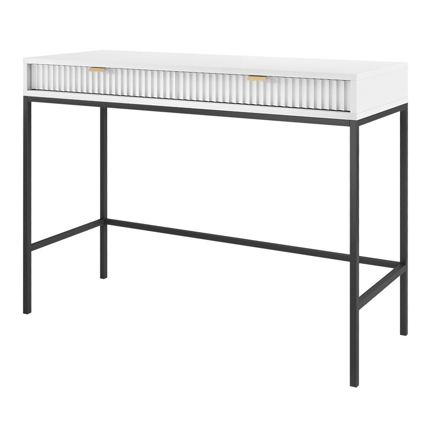 Sivupöytä NOVA 77x104 cm valkoinen/musta