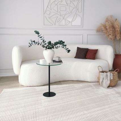 Sivupöytä SOCIAL 50x40 cm musta/läpinäkyvä