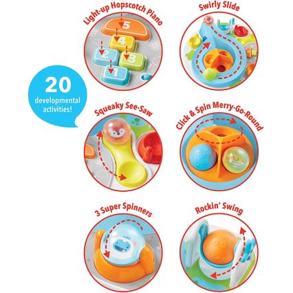 Skip Hop - Lasten aktiviteettipöytä EXPLORE&MORE 3xAA