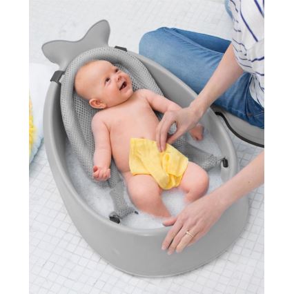 Skip Hop - Lasten kylpyamme ergonomisella MOBY 3 -alustalla harmaa