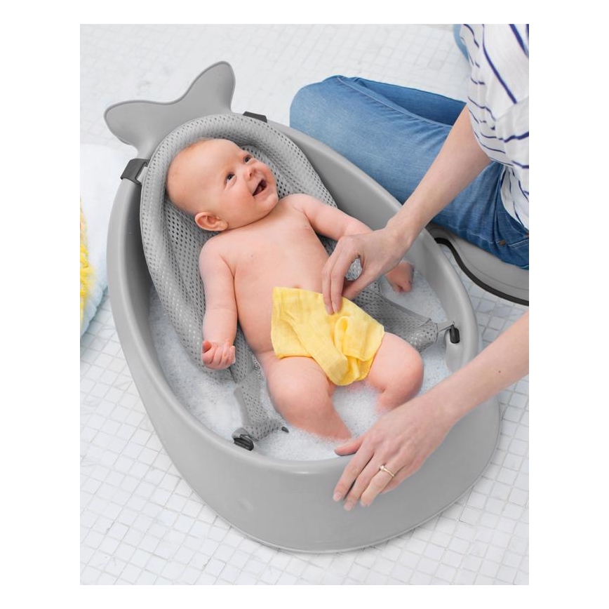 Skip Hop - Lasten kylpyamme ergonomisella MOBY 3 -alustalla harmaa