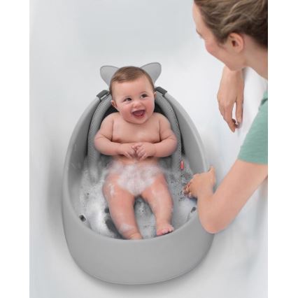Skip Hop - Lasten kylpyamme ergonomisella MOBY 3 -alustalla harmaa