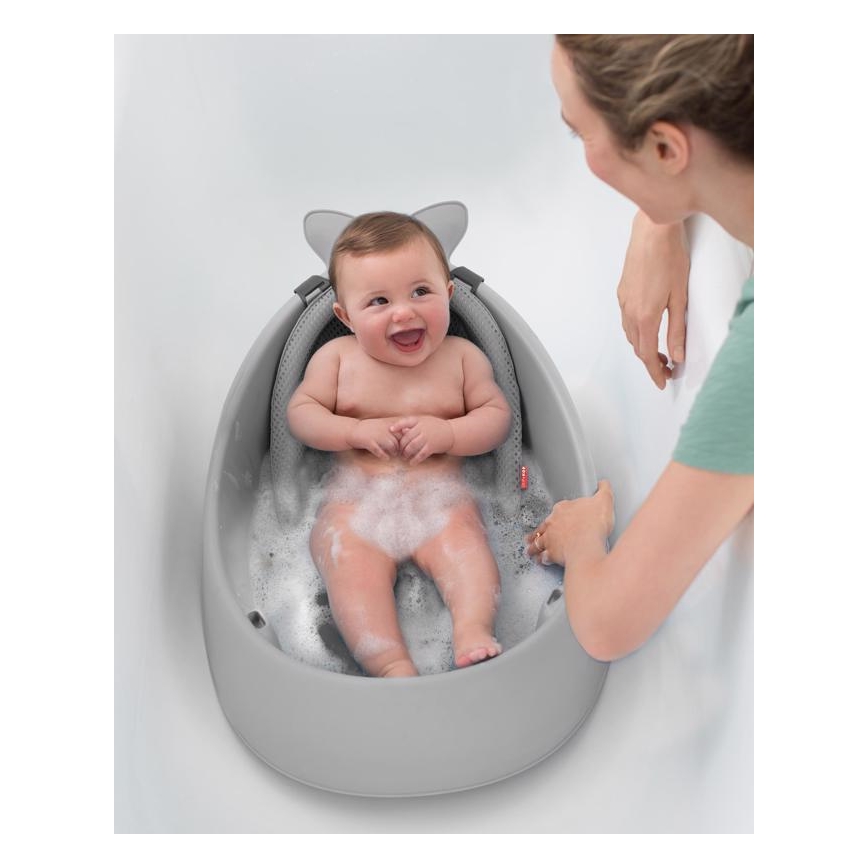 Skip Hop - Lasten kylpyamme ergonomisella MOBY 3 -alustalla harmaa