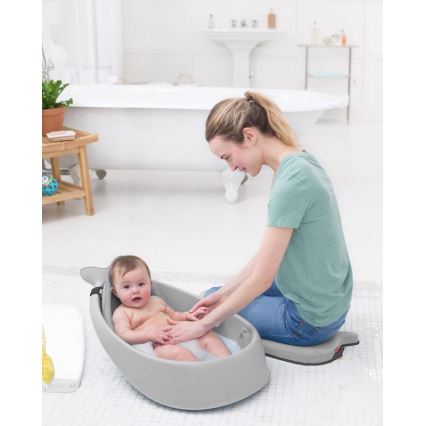 Skip Hop - Lasten kylpyamme ergonomisella MOBY 3 -alustalla harmaa