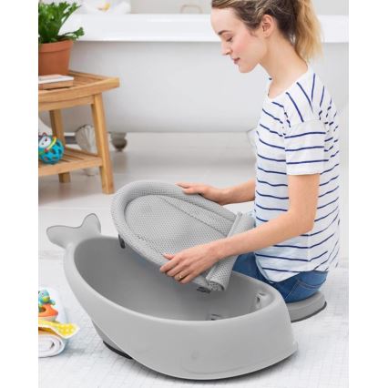 Skip Hop - Lasten kylpyamme ergonomisella MOBY 3 -alustalla harmaa