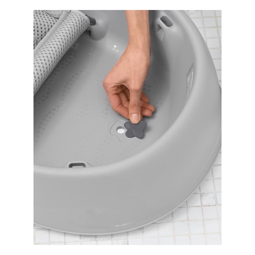 Skip Hop - Lasten kylpyamme ergonomisella MOBY 3 -alustalla harmaa