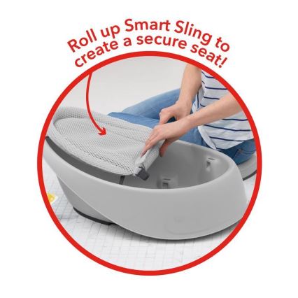 Skip Hop - Lasten kylpyamme ergonomisella MOBY 3 -alustalla harmaa