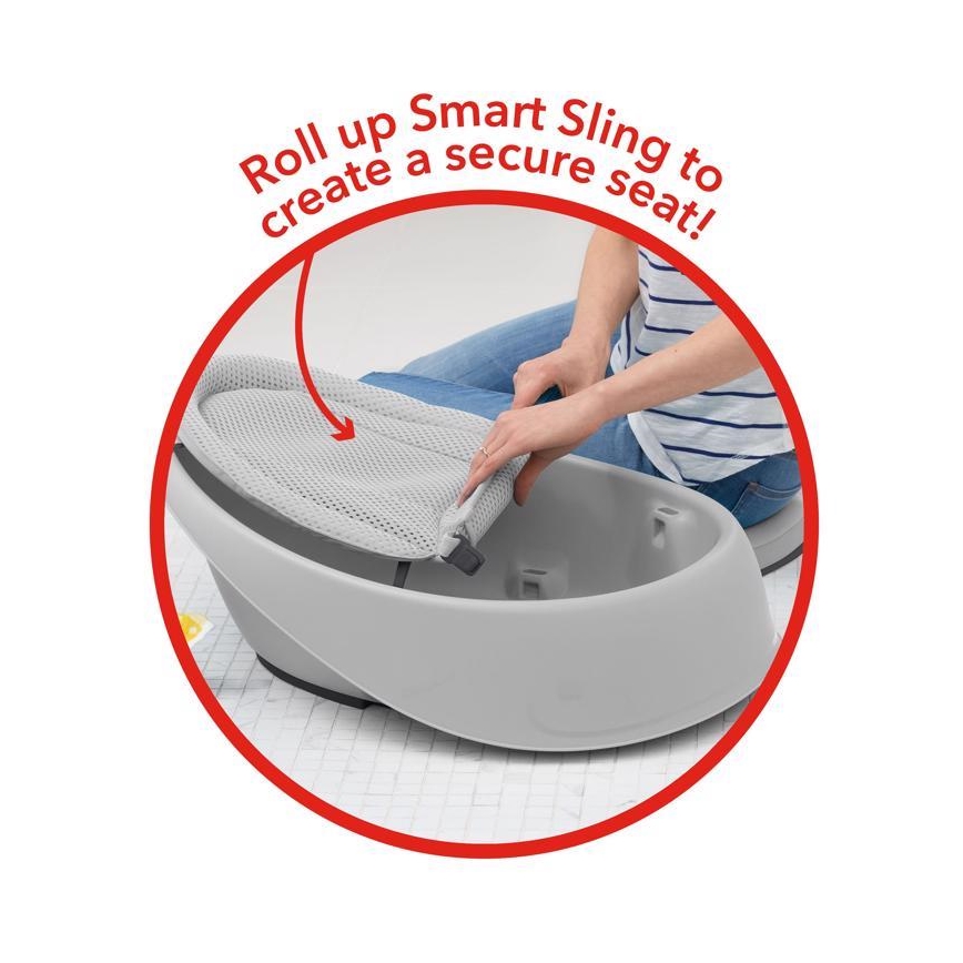 Skip Hop - Lasten kylpyamme ergonomisella MOBY 3 -alustalla harmaa