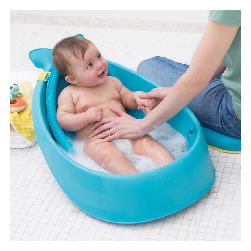 Skip Hop - Lasten kylpyamme ergonomisella MOBY 3 -alustalla, sininen