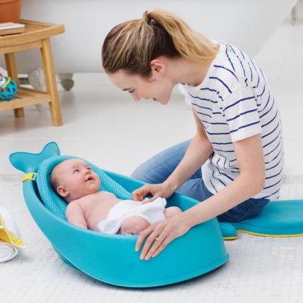 Skip Hop - Lasten kylpyamme ergonomisella MOBY 3 -alustalla, sininen