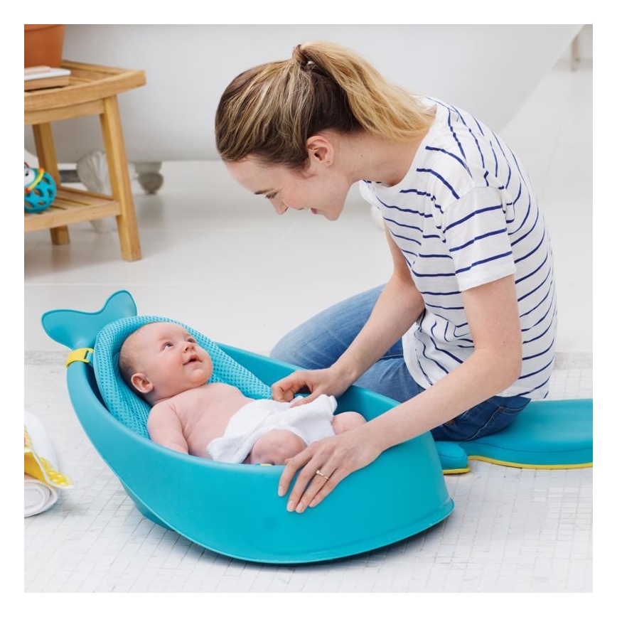 Skip Hop - Lasten kylpyamme ergonomisella MOBY 3 -alustalla, sininen