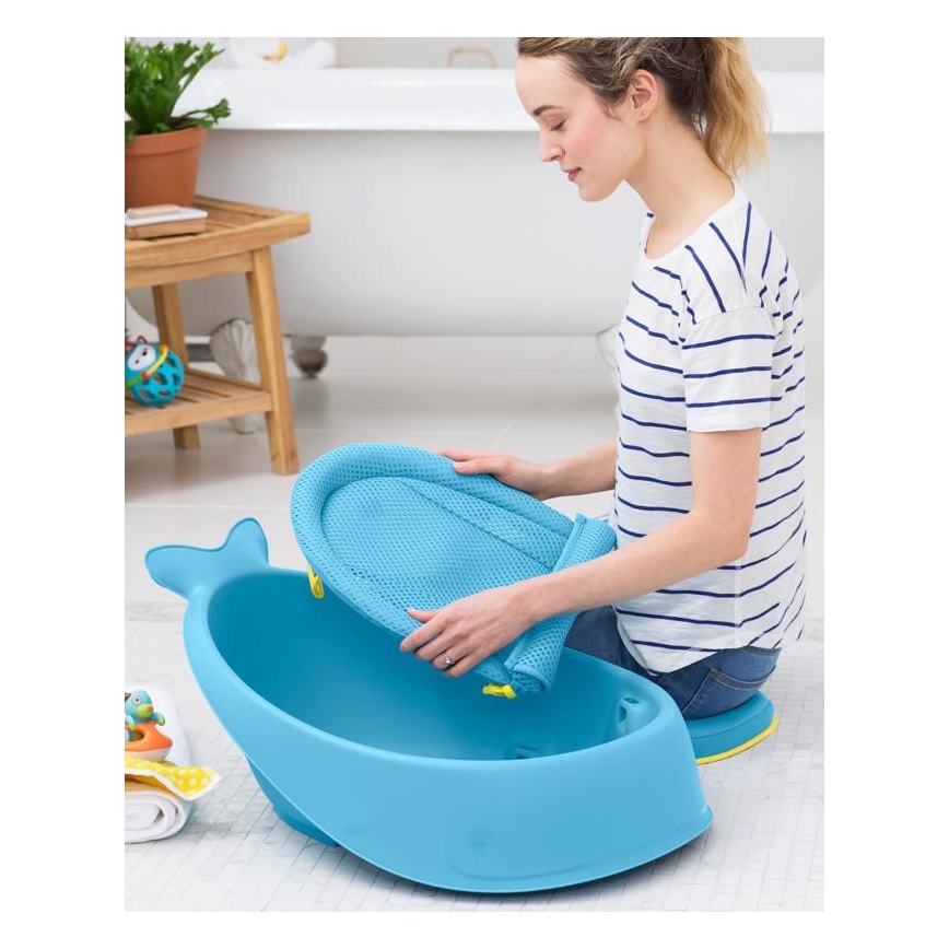 Skip Hop - Lasten kylpyamme ergonomisella MOBY 3 -alustalla, sininen